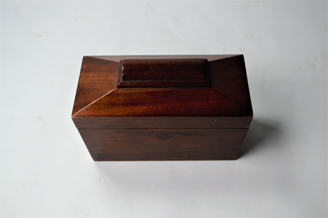 19th Century Tea Caddy with Tea Caddy Spoon