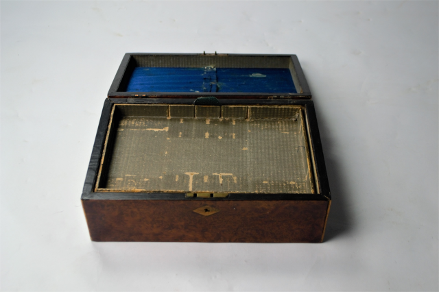 19th Century Burr Walnut Sewing Box