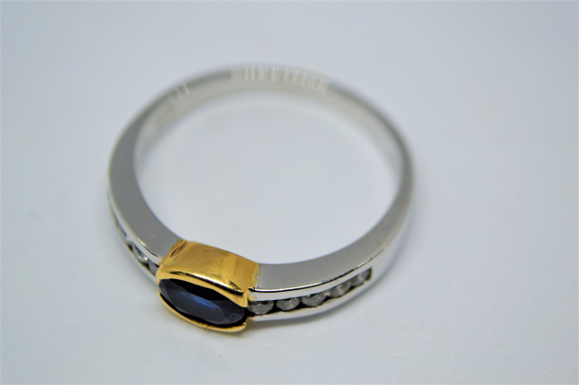 18ct Sapphire and Diamond Ring.