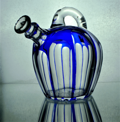St Louis Cobalt Cordial Decanter. 