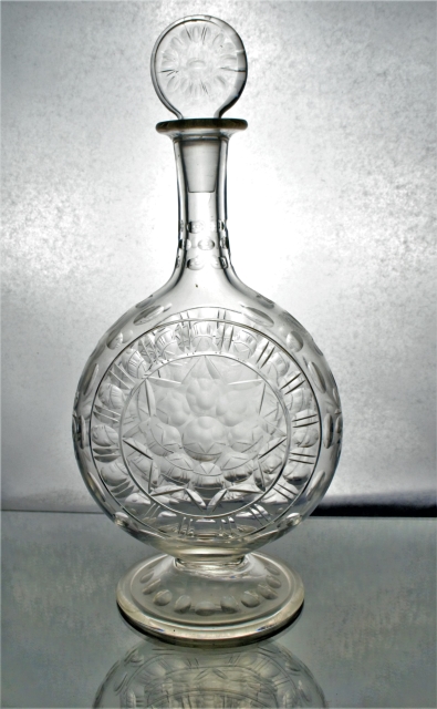 James Powell & Sons, Whitefrairs - A 'Clock-Face' Cut Decanter and Stopper.
