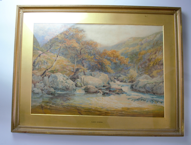 Discover our Albert Stevens collection! Shop the stunning 'Between Lynmouth Wales Meet', N Devon watercolour. Dimensions: 98cmx75cm. Buy now!
