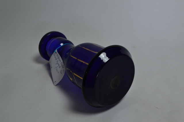 Victorian Bristol Blue Hyacinth Vase.