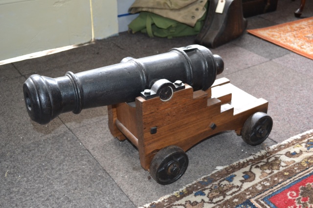 Reproduction Cast Iron Cannon. 
