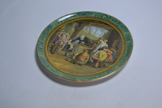 Explore our collection of rare Prattware plates, specifically the 1861 model with green malachite border. Buy today and own a piece of history!
