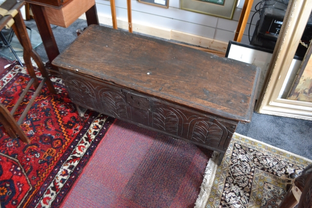 Explore our collection of 17th century oak six plank coffer. Perfectly sized at 47cm high x 99cm wide x 39cm deep. Shop now to add a piece of history to your home!
