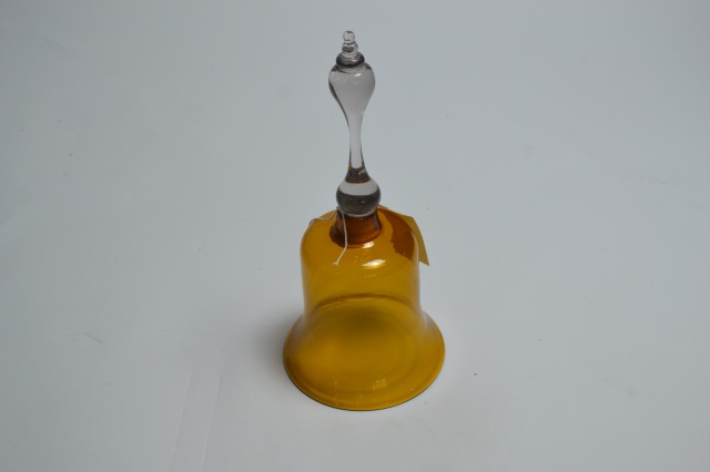 Discover our 19th Century Amber Nailsea Glass Bell, minor defect on rim. Unravel the secret of its vintage charm. Shop now!