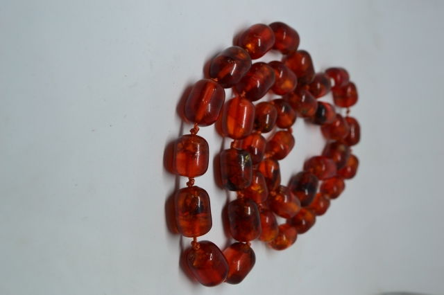 Vintage Amber Bead Necklace