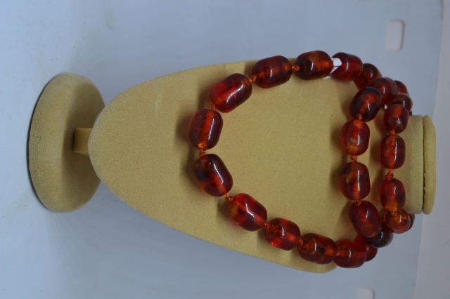 Vintage Amber Bead Necklace