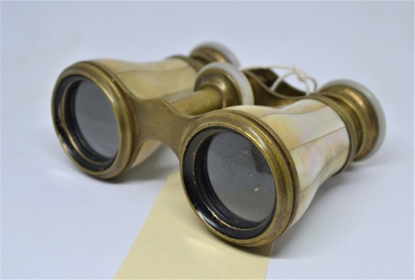 19-20th C. Mother Of Pearl And Brass Opera Glasses