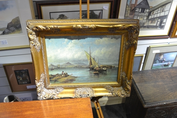 A Print With Thick Gold Frame