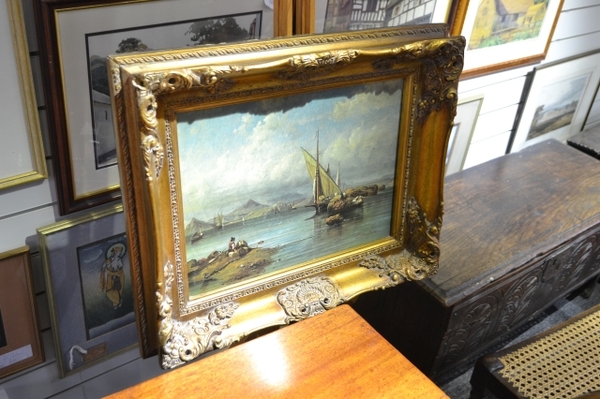 A Print With Thick Gold Frame