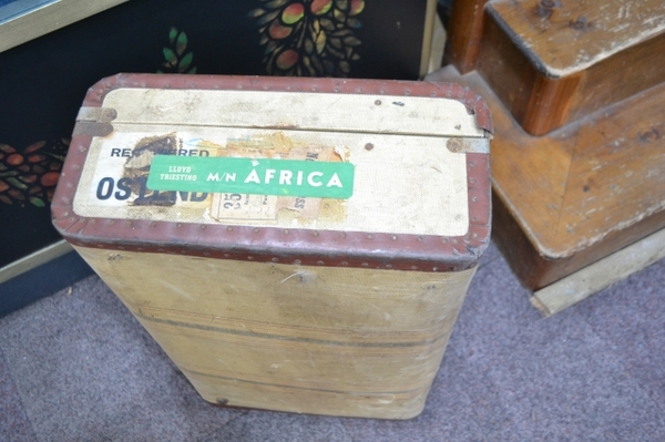 A Vintage Suitcase With Label Of Africa Lloyd Triestino Lines