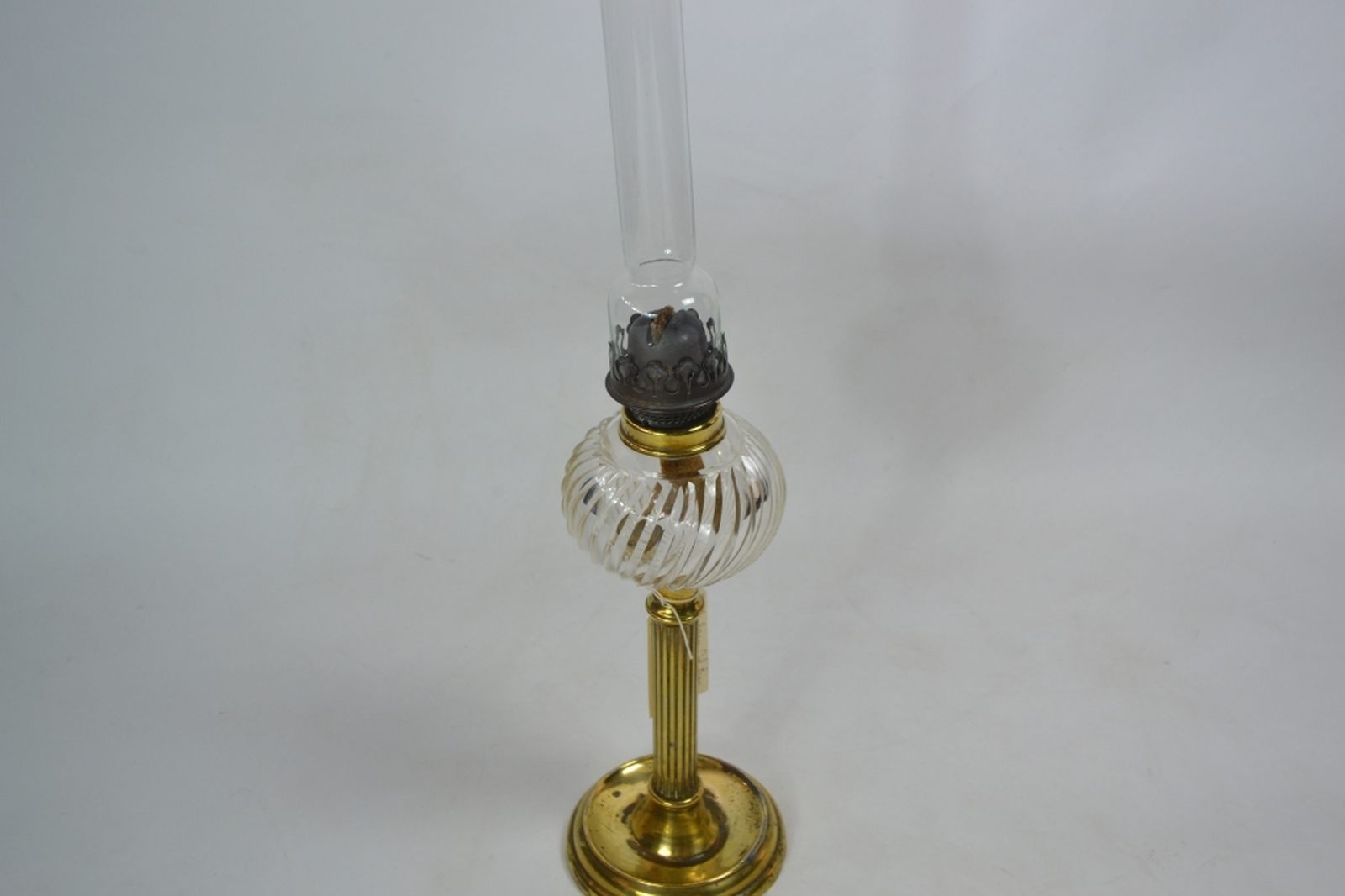 Explore our collection of 19th century French brass oil lamps. Buy now and add a classic touch to your home with our exquisite lamp. Height 59cm.