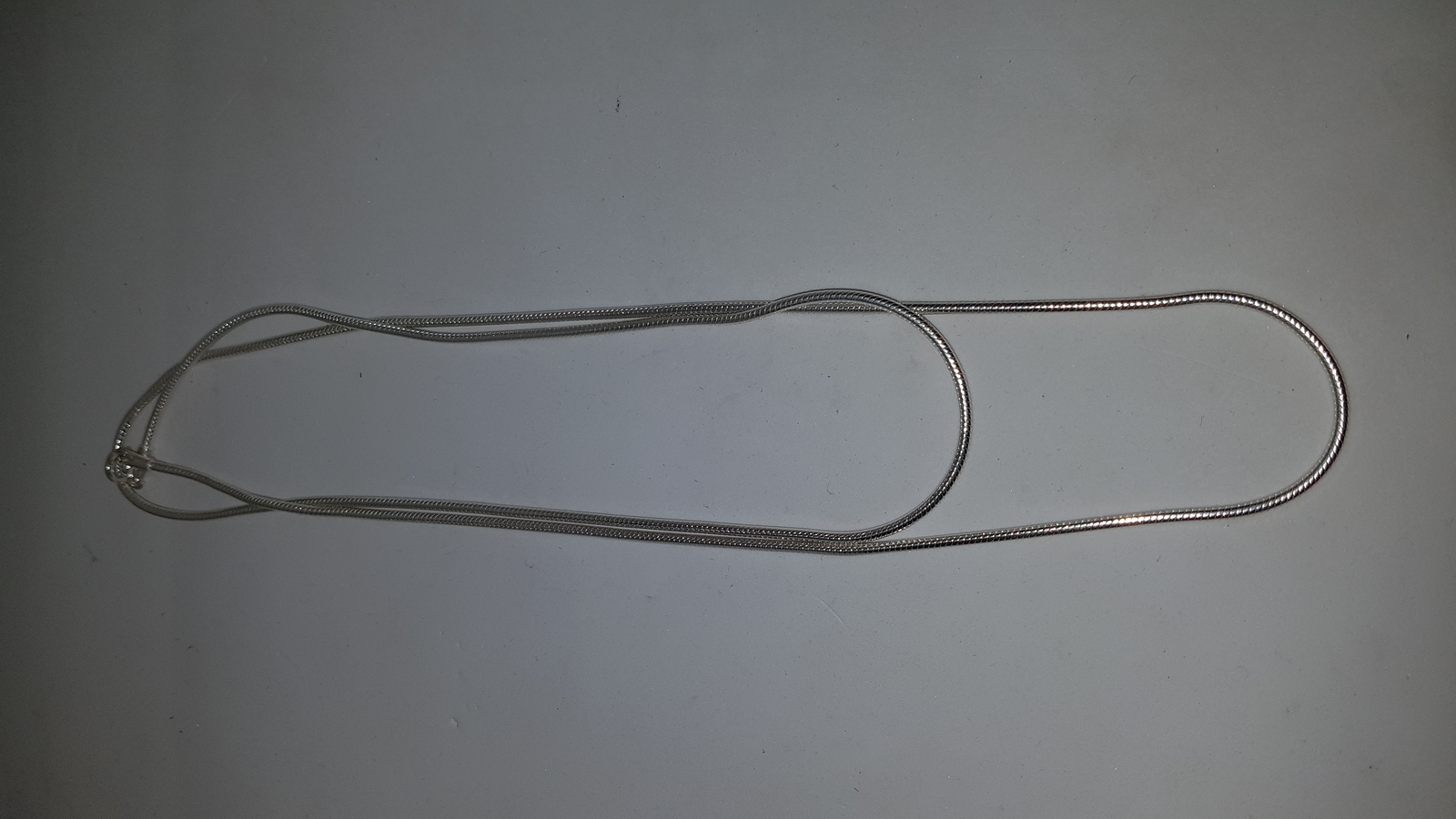 925 Long Silver Necklace Chain With Snake Pattern