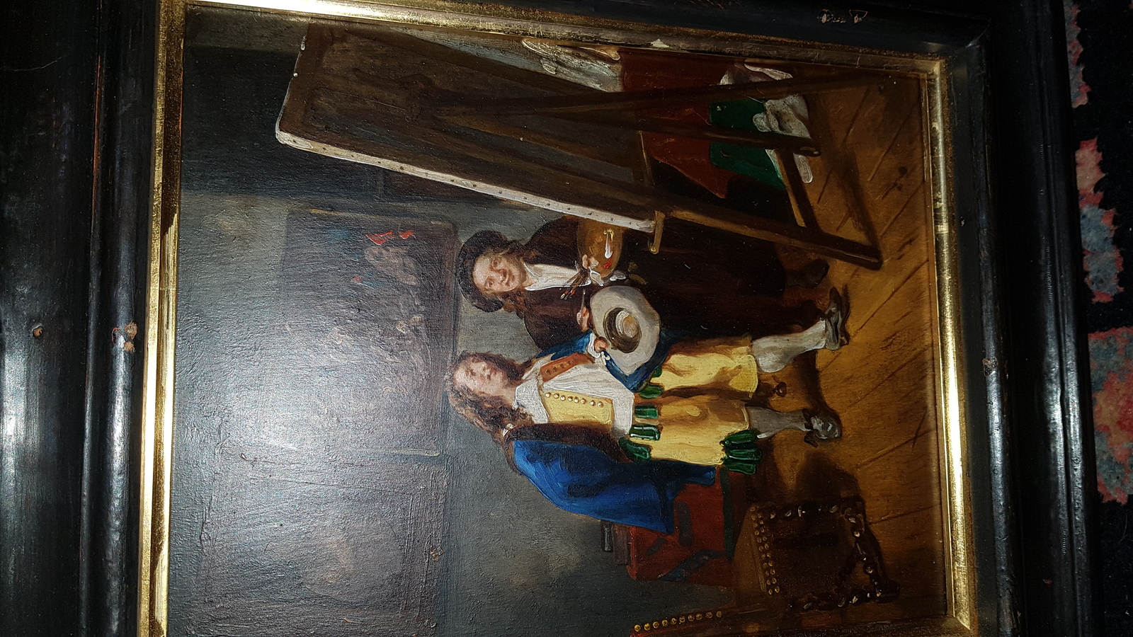 Victorian Oil On Board Painting, After Meissonier, &#34;The Critic.&#34;