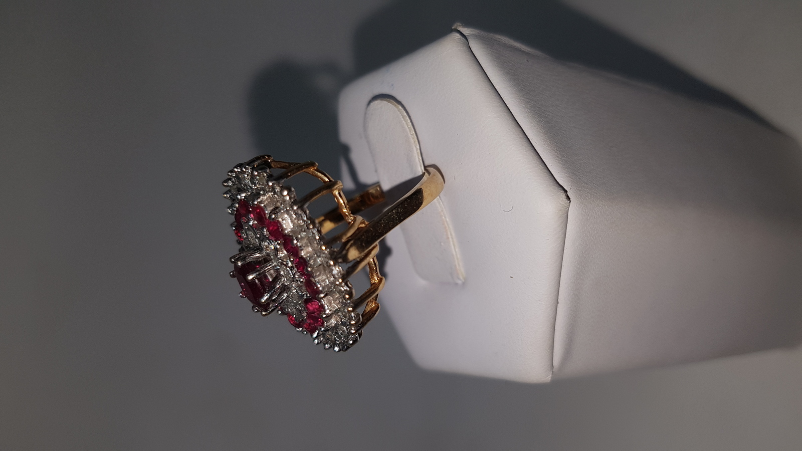A 9ct Gold Ruby And Diamond Cluster Ring