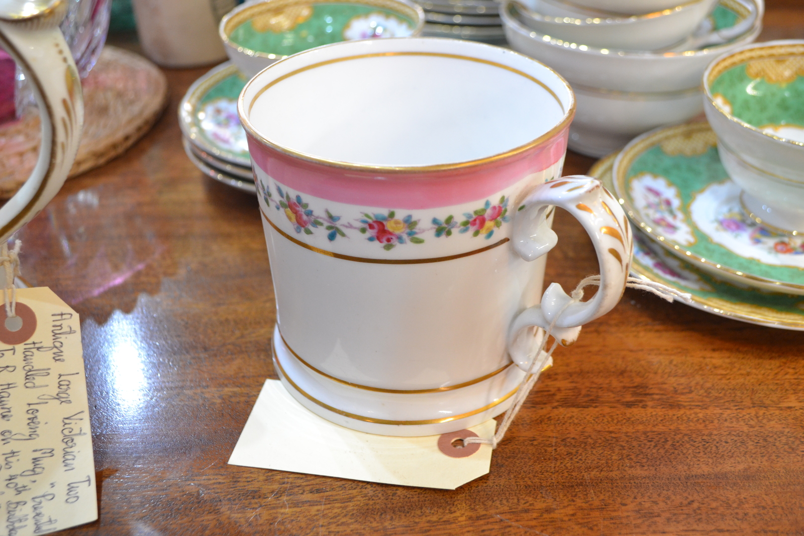Discover our unique Coalport Tankard, 10cms high, presented to Elijah Hill in 1874. Truly historic! Shop now for vintage finds.