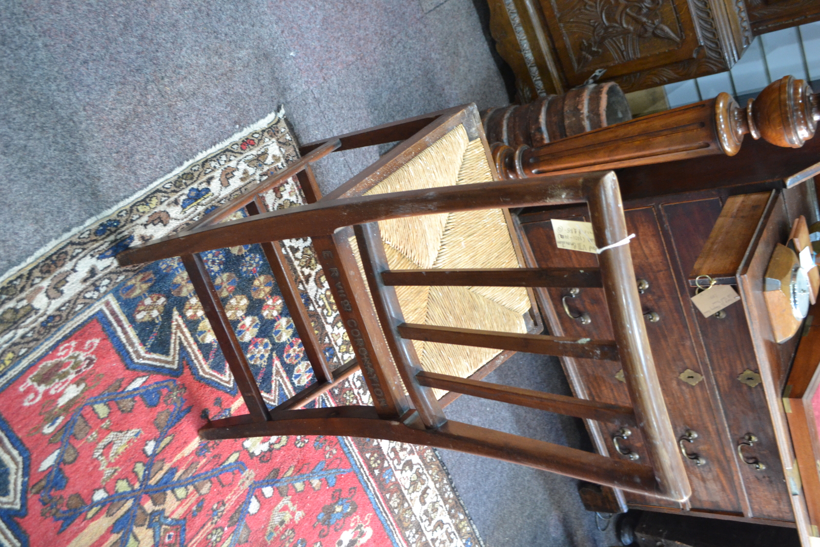 Edward VII Coronation Mahogany Chair