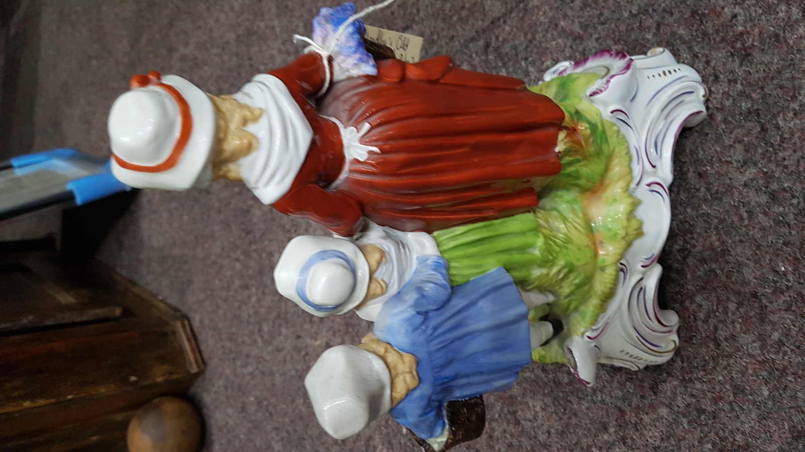 Browse our collection of late 19th c. Yardley's Lavender advertisement pastes and porcelain groups. Highlight: gilt border, Dresden factory marks. Shop now and add history to your home decor.