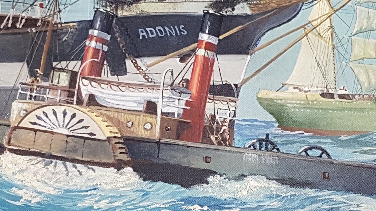 20th c. Clippers On the Open Sea, signed by P J Boville