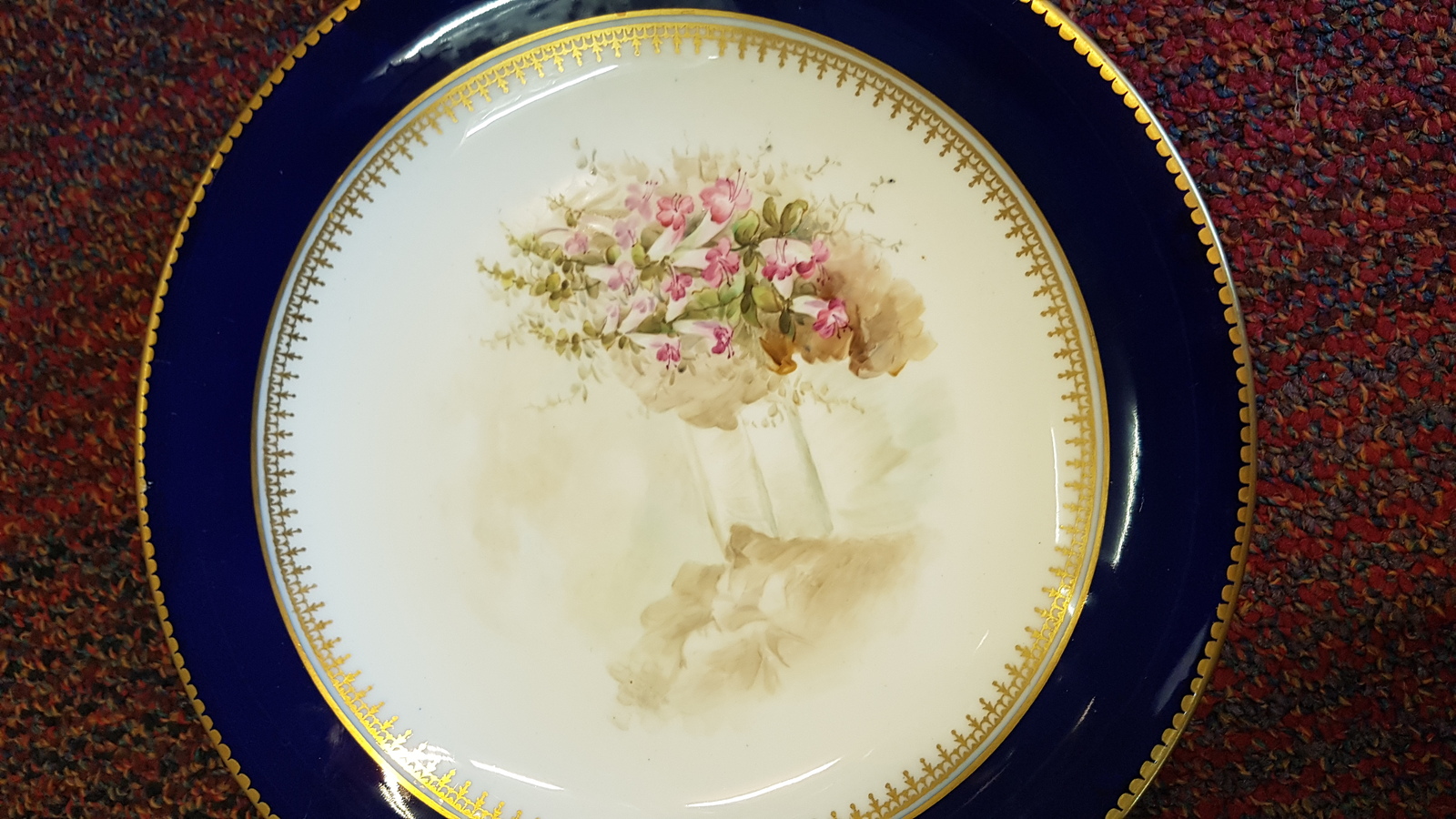 Discover 9th C. Grainger's Worcester, impressively hand-painted wildflower plate with pattern no. 2541. Perfect for antique collectors. Shop now!