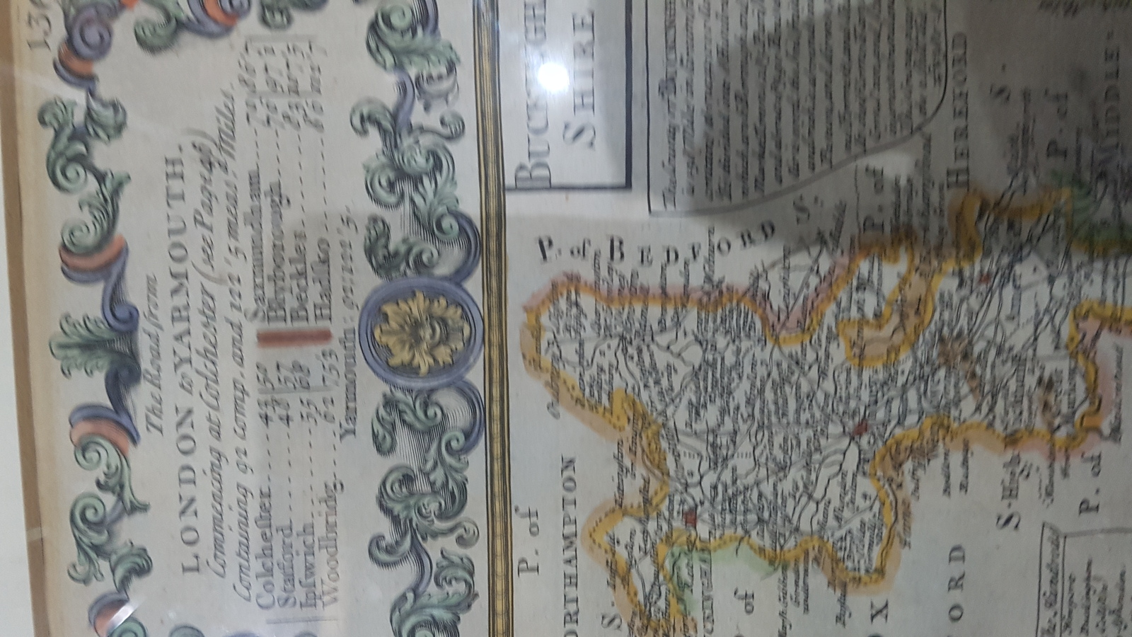 Discover our rare 1720 E Bowen map of Buckinghamshire, from London to Yarmouth. Dive into history, shop now for this unique antiquarian piece!