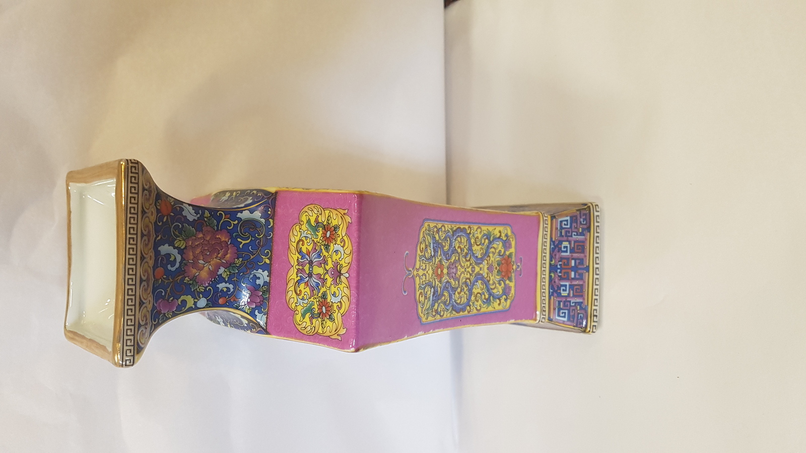 Mid 20th Century  Porcelain  Famille Rose Vase