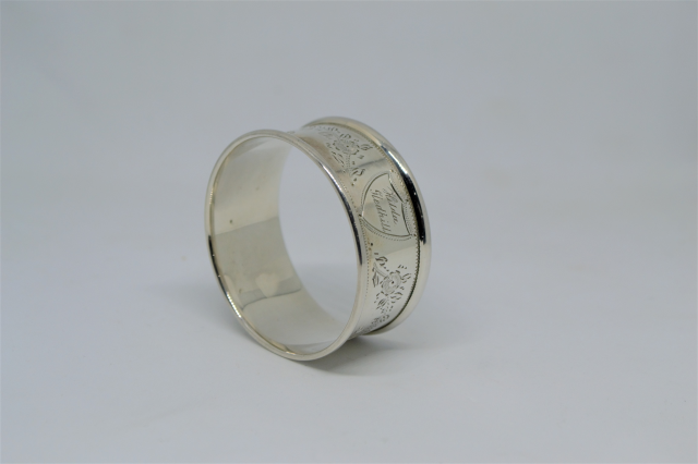 A Silver Napkin Ring.  Birmingham 1913 by Sydney & Co.