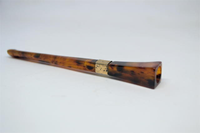 A Tortoise Shell Cigarette Holder With 9ct Gold Band.