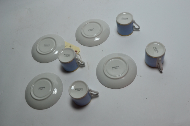 Four Demitasse Coffee Cups and Saucers.