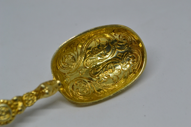 Silver Gilt Spoon, Chester 1906.