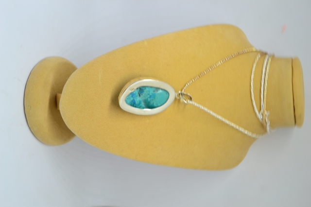 925 Silver Chain with Torquoise Pendant.