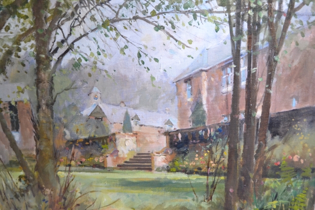 Pastel of Burton Manor by George Thompson